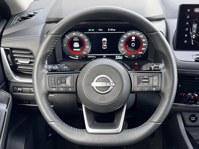 Nissan X-TRAIL 1.5 e-Power N-Connecta Automaat / Fabrieksgarantie tot 03-2028 ** < 100.000 km / Navigatie / Leder / Stuur-, stoel- en achterbankverwarming / Elektr. stoelen en klep / 18" LM wielen + All Season banden /