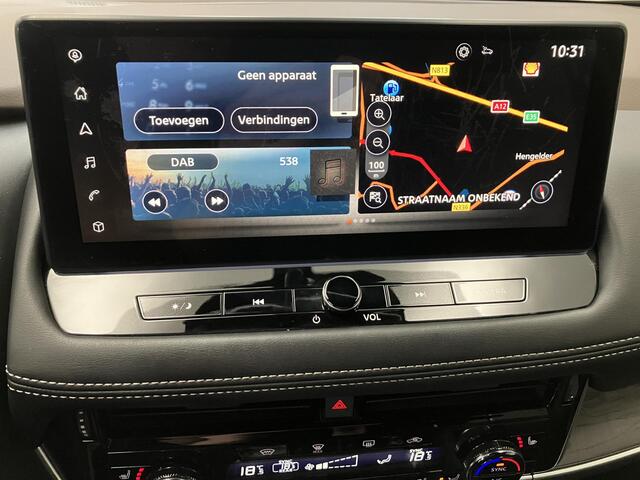 Nissan X-TRAIL 1.5 MHEV 163pk 5-Zits Tekna Automaat / 2000 KG Trekgewicht / Navigatie / 360 Graden Camera / Stoel- en Stuurverwarming / Verwarmde Voorruit / Fabrieksgarantie tot 07-2027 / Elektrische Kofferbak / Elektrische Stoelen met Geheugen /