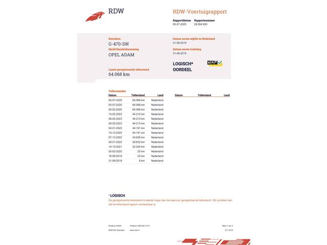 Opel ADAM 1.0 Turbo BlitZ (90 PK) Dealer-Onderh. BOVAG-Garantie. NL-Auto..