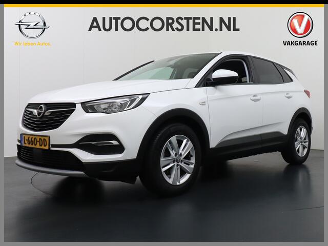 Opel Grandland X T131PK Apple Carplay Android Auto AGR-Comfortstoel Camera Navi Ecc Cruise Control Pdc DAB+ Regen-Lichtsensor Lane Assist Led Verkeersbord detectie Bluetooth Privacy Glas Lmv 17" Elegance 1e Eigenaar Origineel Nederlandse auto Euro 6