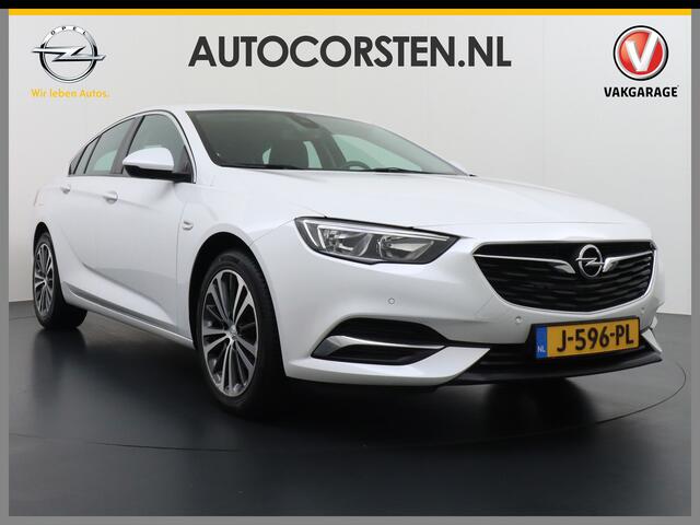 Opel INSIGNIA Grand Sport T165PK Leer Camera Navi Apple Carplay Android PDC-a+v Trekhaak LED-v+a Ecc Cruise Control AGR-Comfort Stoelen Verwarmd Business Executive Regen-Lichtsensor Sensor dodehoek Verkeersbordlezer Rijstrooksensor 1e Eigenaar