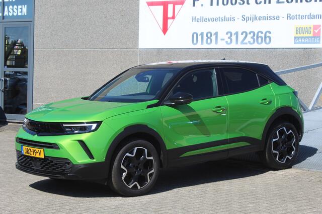 Opel MOKKA 1.2 Turbo Ultimate*Automaat* Navigatie/Virtual cockpit/Adaptive cruise control/Achteruitrijcamera/Parkeersensoren rondom/Apple carplay/Dodehoek detectie/Stoelverwarming/Stuurverwarming/Climate control/DAB/Lane assist/18'' Lichtmetalen velgen.