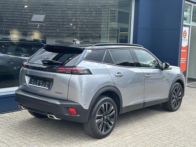 Peugeot 2008 1.2 Hybrid 145 GT ¤ 5500,- DEMO VOORDEEL | Automaat | Navigatie | 360 Graden Camera | 18 Inch Evissa | Keyless Entry | Full LED Verlichting | Zwart Dak | Dode Hoek Detectie | Cruise Control Adaptief | Climate Control | Hoge Zitpositie.