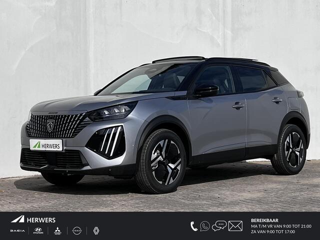 Peugeot 2008 1.2 Hybrid 145 GT / Nieuw, veel voordeel / tot 8 jaar Garantie / Elektr. schuifdak en bestuurdersstoel / Stoelverwarming / Camera 360° / Adapt. CC / Navi / Apple Carplay Android / 17" LM wielen / ook in zwart leverbaar /