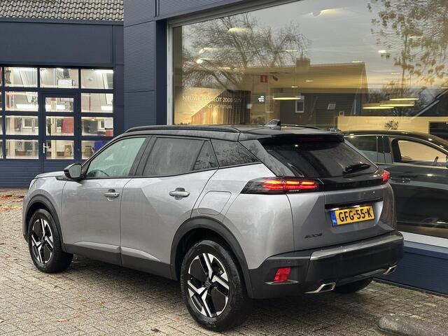 Peugeot 2008 1.2 Hybrid 145 PK GT Automaat | Navigatie | Keyless Entry | Full LED Verlichting | Parkeercamera | Adaptieve Cruise Control | Climate Control | Parkeersensoren | 17" Lichtmetalen Velgen | Hoge Zitpositie | Zwart Dak |
