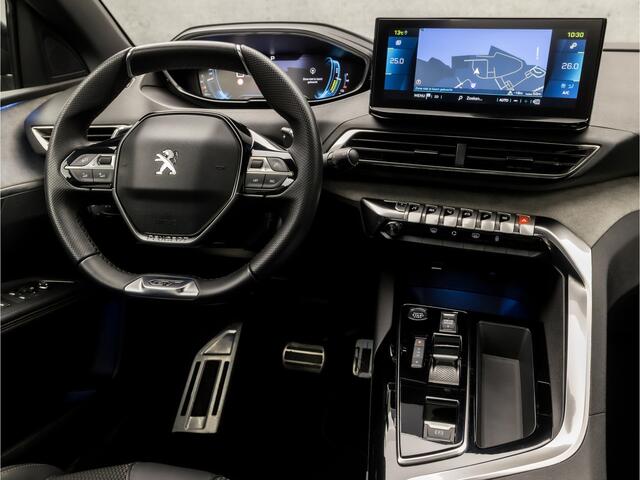 Peugeot 3008 1.6 HYbrid 225 GT 225Pk Automaat (PANORAMADAK, APPLE CARPLAY, GROOT NAVI, 360 CAMERA, LEDER, SPORTSTOELEN, ADAPTIVE CRUISE, SFEERVERLICHTING, GETINT GLAS, KEYLESS, NIEUWSTAAT)
