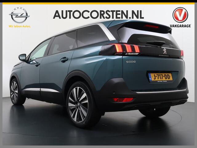 Peugeot 5008 T131PK AUT-8 7-Pers. Pano-Dak Elektr.Stoel+Geheug. Adaptive-Cruise Afn.Trekhaak Apple Android Carplay Navi 360-Camera Elektr.A-Klep DAB+ MirrorScreen Park-Assist 19"LM Connected-Services Elektr. Achterklep PDC-A+Voor 1/2 Leder Keyless Bordherkenning Premi