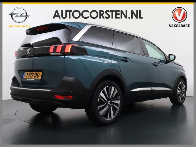 Peugeot 5008 T131PK AUT-8 7-Pers. Pano-Dak Elektr.Stoel+Geheug. Adaptive-Cruise Afn.Trekhaak Apple Android Carplay Navi 360-Camera Elektr.A-Klep DAB+ MirrorScreen Park-Assist 19"LM Connected-Services Elektr. Achterklep PDC-A+Voor 1/2 Leder Keyless Bordherkenning Premi