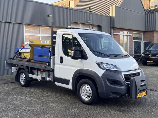Peugeot BOXER 2.2 HDI Winterdienst Zoutstrooier Nido Open laadbak Airco Trekhaak Open laadbak Nido aansluiting voor Nido zoutstrooier 1e eigenaar Euro 5 Airco Trekhaak pick-up p-up Sneeuw ploeg Sneeuwborstel