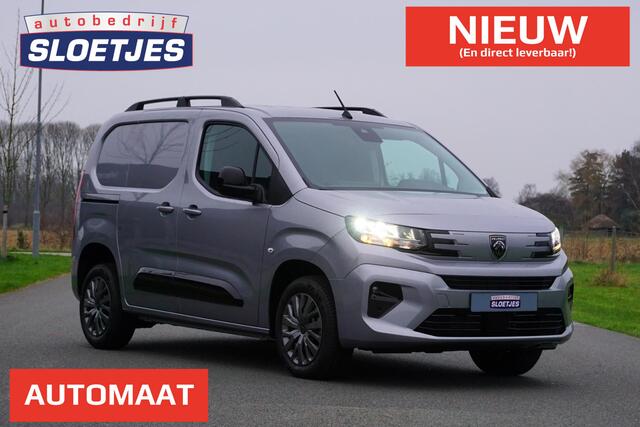 Peugeot PARTNER 1.5 BlueHDi 130 EAT8 S&S L1 AUTOMAAT |2 Schuifeurden |Achterklep |130 pk |Trekhaak |LED koplampen |Dakrails |Carplay |Cruise |Android auto |Airco |Direct leverbaar |BPM voordeel!