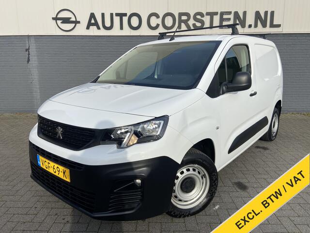 Peugeot PARTNER 1.5HDI 3-Pers.Carplay Navi* EURO6 Airco Mirror-Link Cruise Control Pdc Bluetooth Pro Betonplex vloer Wandbetimmering Schuifdeur Achterdeuren Origineel Nederlandse Auto