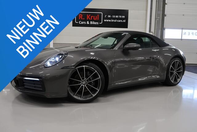 Porsche 911 Cabrio 3.0 Carrera 992 Bose 360 Camera Sportuitlaat PASM Sport-Chrono 21 inch Approved garantie 10/2026 4 Nieuwe banden Groot onderhoud gehad PPF folie NIEUWSTAAT Flippers Stoelverkoeling LED PDLS