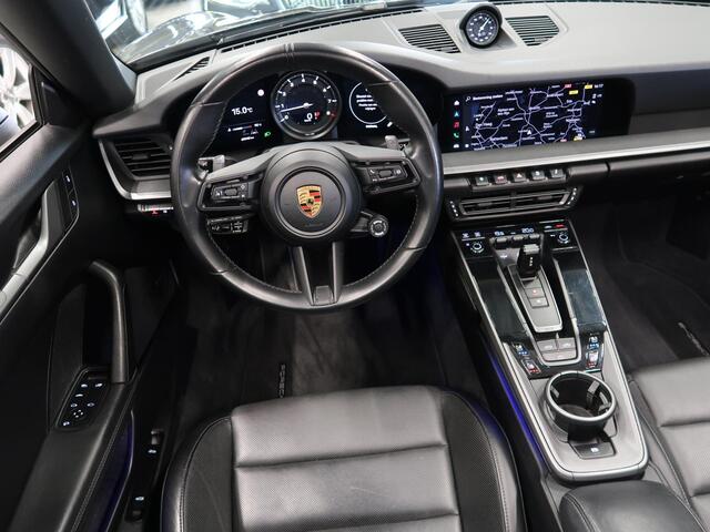 Porsche 911 Cabrio 3.0 Carrera 992 Bose 360 Camera Sportuitlaat PASM Sport-Chrono 21 inch Approved garantie 10/2026 4 Nieuwe banden Groot onderhoud gehad PPF folie NIEUWSTAAT Flippers Stoelverkoeling LED PDLS