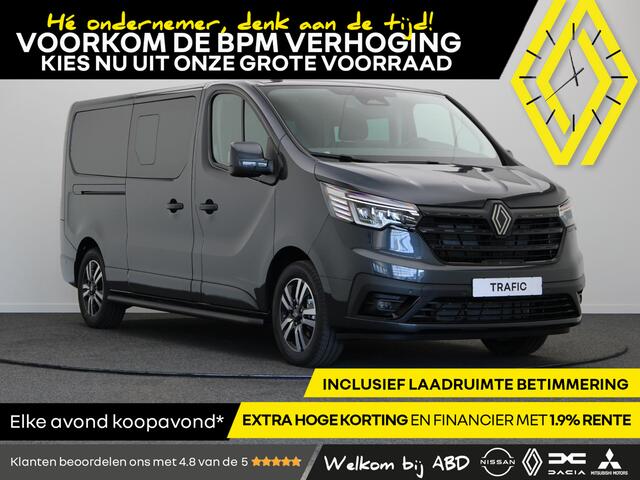 Renault TRAFIC 2.0 dCi EDC 170 T29 L2H1 Extra DC | Anniversary | Sidebars | Zwarte logo's | Glasslook |