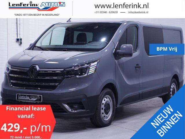 Renault TRAFIC 2.0 dC1 150 pk Dubbel Cabine BPM vrij Airco Camera Apple Carplay, LED Koplampen, Digital Dashbord, Cruise, Nieuw