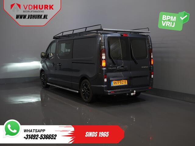 Renault TRAFIC 2.0 dCi 145 pk Aut. L2 DC Dubbel Cabine BPM VRIJ! 2xSchuifdeur/ LED/ Stoelverw./ Climate/ Cruise/ Imperiaal/ Sidebars/ Trekhaak/ Camera/ Navi/ 17" LMV