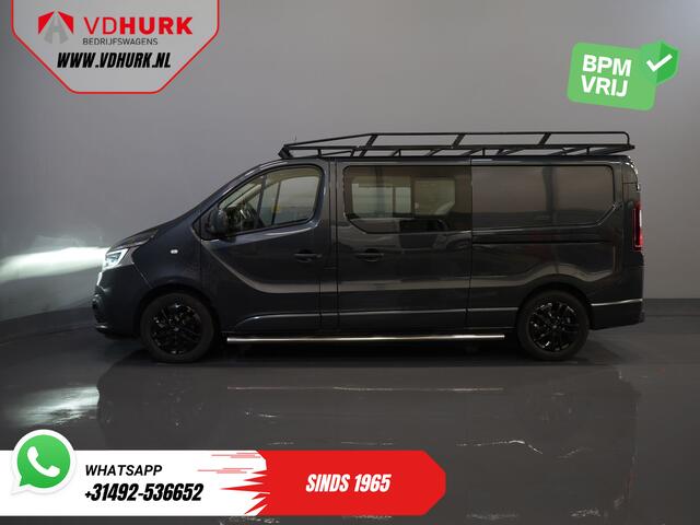 Renault TRAFIC 2.0 dCi 145 pk Aut. L2 DC Dubbel Cabine BPM VRIJ! 2xSchuifdeur/ LED/ Stoelverw./ Climate/ Cruise/ Imperiaal/ Sidebars/ Trekhaak/ Camera/ Navi/ 17" LMV