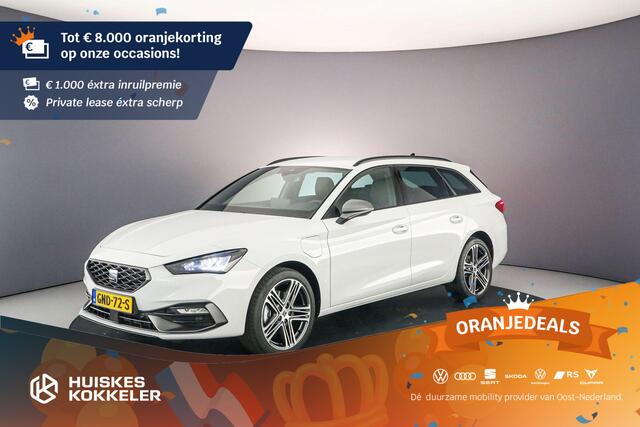 Seat LEON Sportstourer FR First Edition 1.5 TSI eHybrid 204pk DSG Automaat Adaptive cruise control, Navigatie, Achteruitrijcamera, App connect, LED verlichting, Airco, Parkeersensoren