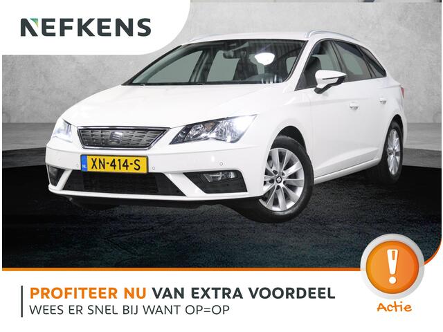 Seat LEON ST 116pk Style Intense | 1ste eigenaar | AppleCarPlay/AndroidAuto | Parkeersensoren VOOR+Achter | Armsteun | Keyless | Navigatie | Cruise Crontol | Climate | Privacy Glass | Isofix |