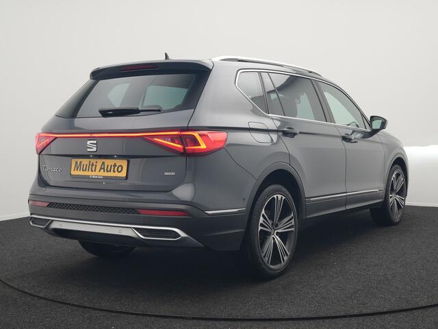 Seat Tarraco 1.4 TSI e-Hybrid Xcellence Plug In Hybrid 245pk Dealer O.H PHEV | Trekhaak Af Fabriek | Panodak | Adaptive Cruise | 360 Camera | Lederen Sportstoelen Memory & Verwarmd | Apple Carplay | Virtual | Stuur Verwarmd | Blis | Navigatie | DAB | 20"L.M |