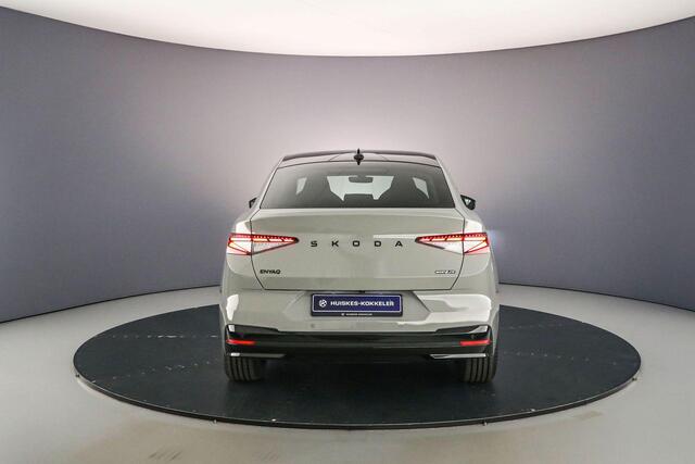 Skoda Enyaq iV Coupé 60 Sportline 204pk Automaat Adaptive cruise control, Achteruitrijcamera, Panoramadak, Navigatie, Stuurwiel verwarmd, Stoelverwarming, LED matrix koplampen, Parkeersensoren