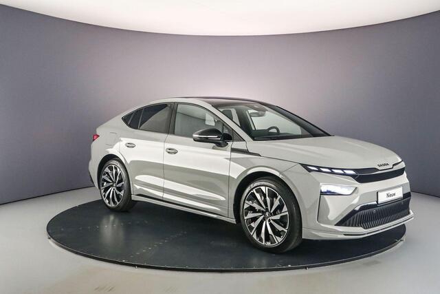 Skoda Enyaq iV Coupé 60 Sportline 204pk Automaat Adaptive cruise control, Achteruitrijcamera, Panoramadak, Navigatie, Stuurwiel verwarmd, Stoelverwarming, LED matrix koplampen, Parkeersensoren