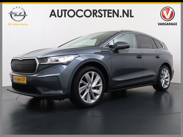 Skoda Enyaq iV 80 204pk Leer+St+Verwarmd Pano-dak Trekhaak Adaptive Cruise PDC-a+v S.O.H. 94% 360°Camera 20"lm Apple Carplay Android Auto Luxus DAB Stuurverwarming Led Lmv Keyless Infotainment Plus Assistentie Plus Comfort-pakket 1e Eigenaar Origineel Nederlandse Auto N