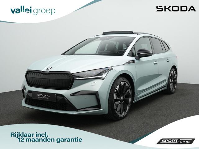 Skoda Enyaq iV 80X 265 pk Sportline | Warmtepomp | Panoramadak | Gegeugenstoel | Matrix LED | Stuur-/stoelverwarming | Leder/alcantara