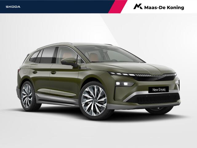 Skoda Enyaq iV Business Edition Elektromotor 210 kW / 286 PK SUV | Metallic Lak | Cognac Leder | Trekhaak wegklapbaar | Business upgrade - advanced