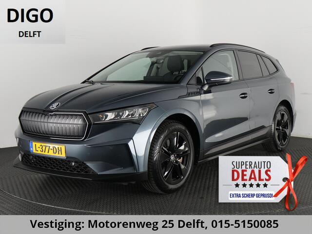 Skoda Enyaq iV 80 (204PK) ACCU 93%! BEREIK 537KM GARANTIE 4-2031 BLACKLINE. NAVIGATIE . STUURWIEL VERWARMD . PARKEERSENSOREN VOOR & ACHTER .