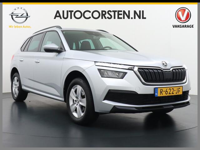 Skoda Kamiq T 111pk Smartlink Usb Pdc CruiseControl Ecc Dakrails Led Lane/Front-Assist Isofix Dab 4xElek.Ramen VerwarmdeSpiegels Aut.Verlichting VerstelbareStoelen/Stuur 16''LM NL-auto Hoge Instap Ambition 1.0 TSI