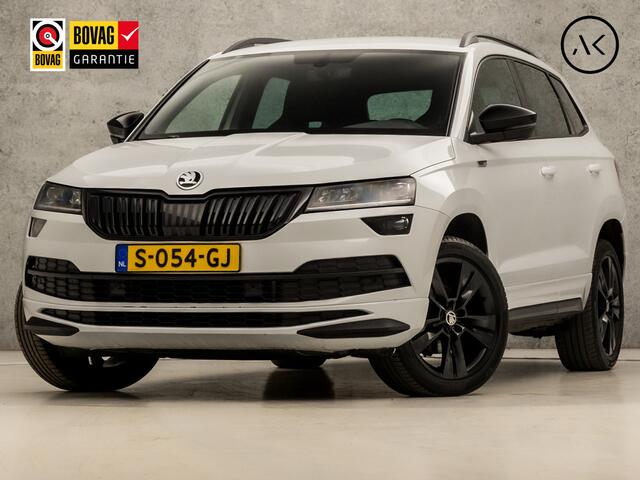 Skoda Karoq 1.5 TSI ACT Sportline 150Pk Automaat (VIRTUAL COCKPIT, APPLE CARPLAY, GROOT NAVI, KUIPSTOELEN, STUUR/STOELVERWARMING, ZWART HEMEL, TREKHAAK, CAMERA, SFEERVERLICHTING, NIEUWSTAAT)