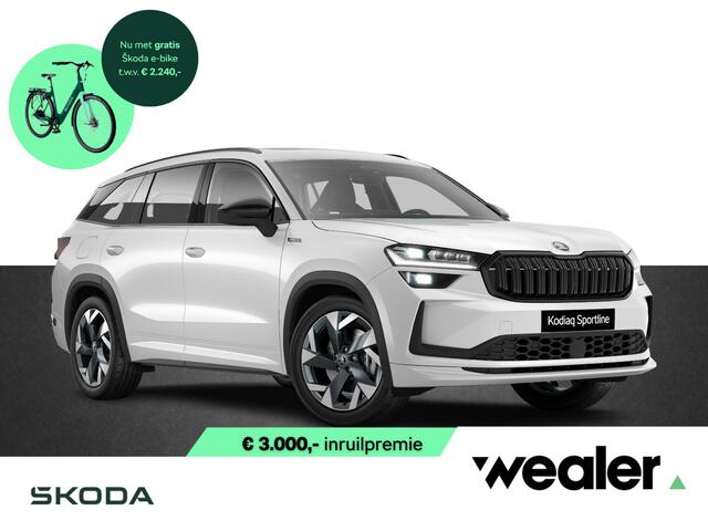 Skoda Kodiaq Sportline Business 1.5 TSI PHEV 204 PK GRATIS E-BIKE | Trekhaak | Panorama dak | 19" lichtmetalen velgen |