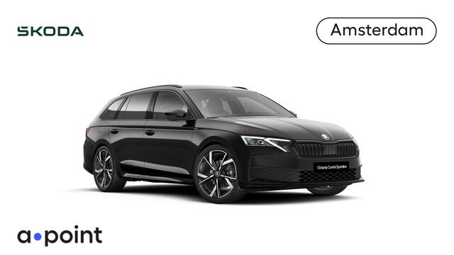 Skoda OCTAVIA Combi Sportline Business m-HEV 1.5 TSI 150 pk 7 versn. DSG | Navigatie pakket | Light & view | Travel assist pakket | Side assist | Winter pakket | 19 inch lichtmetalen velgen