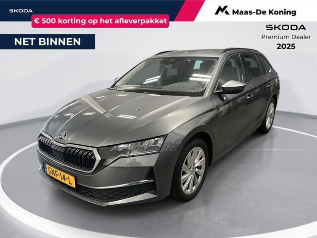 Skoda OCTAVIA Combi 1.5 TSI 115pk DSG MHEV Business Edition · Camera · Apple/Android Car Play · Elek. Trekhaak · P-Sensoren · Elek. Achterklep · Keyless · 17'' Inch · Garantie t/m 29-09-2028 of 100.000km