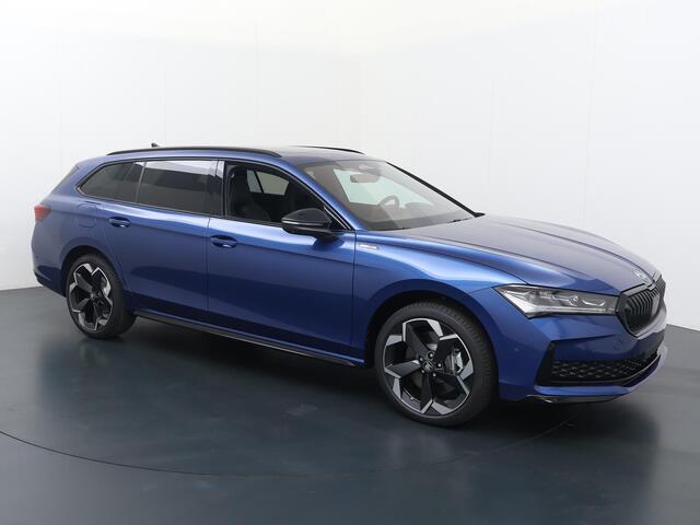 Skoda SUPERB Combi Sportline Business 1.5 TSI PHEV 204 PK DSG Automaat | Panorama dak | Suite Sport Leder | 19" lichtmetalen velgen | Trekhaak | Canton Geluidssysteem |