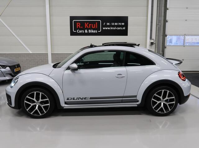 Volkswagen BEETLE (NEW) 1.4 TSI Dune Panoramadak Navigatie Xenon LED App connect White Silver met. Boekjes aanwezig Cruise control 18 inch Stoelverwarming Airco-ecc