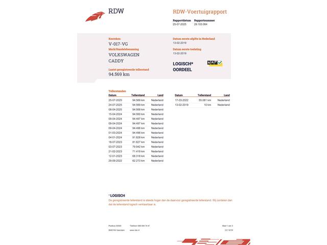 Volkswagen CADDY 1.4 TGI L1H1 EcoFuel Comfortline (111 PK) 1e-Eig. & Keurig-Onderh. BOVAG-Garantie. NL-Auto..