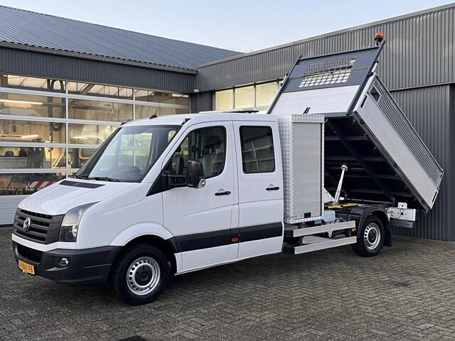 Volkswagen CRAFTER 35 2.0 TDI DC Maxi Kipper 3500kg trekgewicht Euro 6 Airco Cruise controle 6-Persoons Telefoonverbinding Gereedschapskist Kieper Open laadbak Pick-up Bpm vrij