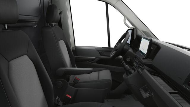 Volkswagen CRAFTER Bedrijfswagens Highline 35 2.0 TDI L3H3 140 pk 103 kW pk 6 versn | Volwaardig reservewiel (inclusief boordgereedschap en krik) | Trekhaak met vaste kogel (inclusief aanhangwagenstabilisator) | Stoelbekleding stof robuust "marathon" |