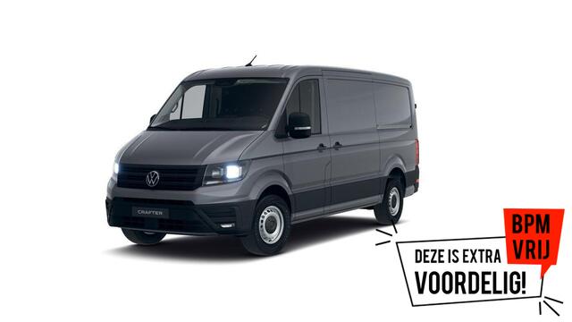 Volkswagen CRAFTER Bedrijfswagens Highline L3H2 2.0 TDI 130 kW 177 pk 8 versn. Auto | BPM vrij | Bijrijdersbank inclusief opbergvak | Inparkeerassistent 'park assist' | Trekhaak met vaste kogel (inclusief aanhangwagenstabilisator) |