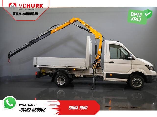 Volkswagen CRAFTER 50 165 pk Effer 352S Kraan/ Crane/ Kran/ Autokran/ PTO/ Open laadbak/ Dubbel Lucht