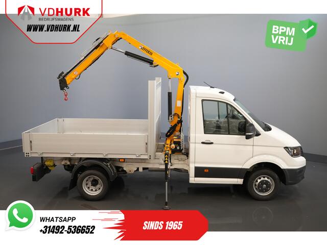 Volkswagen CRAFTER 50 165 pk Effer 352S Kraan/ Crane/ Kran/ Autokran/ PTO/ Open laadbak/ Dubbel Lucht