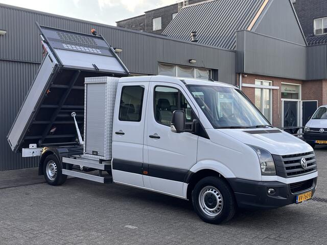 Volkswagen CRAFTER 35 2.0 TDI DC Maxi Kipper 3500kg trekgewicht Euro 6 Airco Cruise controle 6-Persoons Telefoonverbinding Gereedschapskist Kieper Open laadbak Pick-up Bpm vrij