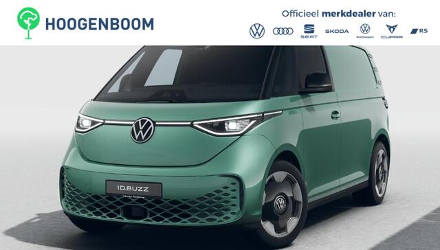 Volkswagen ID. Buzz Cargo Bedrijfswagens Anniversary Edition Elektromotor 250 kW (340 pk) | Elektrische schuifdeur rechts | Open en close plus pakket | DAB+ | Achteruitrijcamera | Achterlichten LED | Bijrijdersstoel in plaats van bijrijdersbank inclusief ISOFIX |