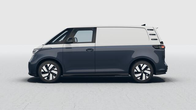 Volkswagen ID. Buzz Cargo Bedrijfswagens Bulli edition 125 kW (170 pk) Elektromotor | Achterdeuren | Achteruitrijcamera | Schuifdeur rechts met schuifdeur | Trekhaak, mechanisch inklapbaar | 19' velgen |