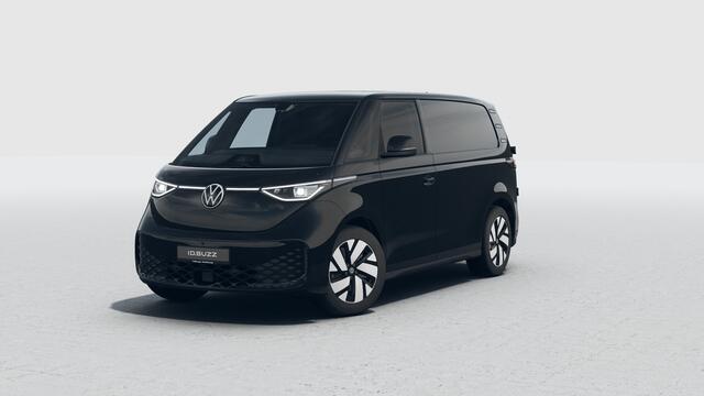 Volkswagen ID. Buzz Cargo Bedrijfswagens Bulli edition 210 kW (286 pk) Elektromotor | Multimedia pakket plus | 360 graden camera | Open & Close pakket | Verwarmbaar stuurwiel | Verlichte strip tussen koplampen inclusief verlichte handgrepen |