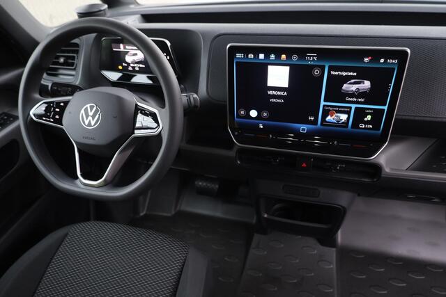 Volkswagen ID. Buzz Cargo Economy Business 79 kWh PREMIE ¤ 9.000,- ex. BTW 286PK / 210kW, Achteruitrijcamera (rear view), Apple Carplay & Android Auto, parkeersensoren voor en achter (pdc), achterdeuren, bijrijdersbank, LED koplampen, adaptive cruise control (acc), climatronic air