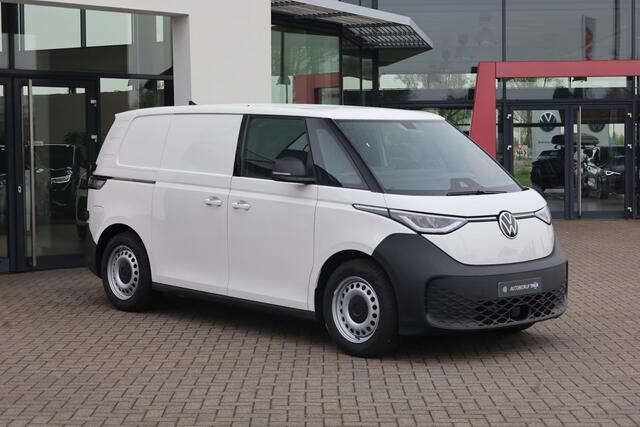 Volkswagen ID. Buzz Cargo Economy Business 79 kWh PREMIE ¤ 9.000,- ex. BTW 286PK / 210kW, Achteruitrijcamera (rear view), Apple Carplay & Android Auto, parkeersensoren voor en achter (pdc), achterdeuren, bijrijdersbank, LED koplampen, adaptive cruise control (acc), climatronic air
