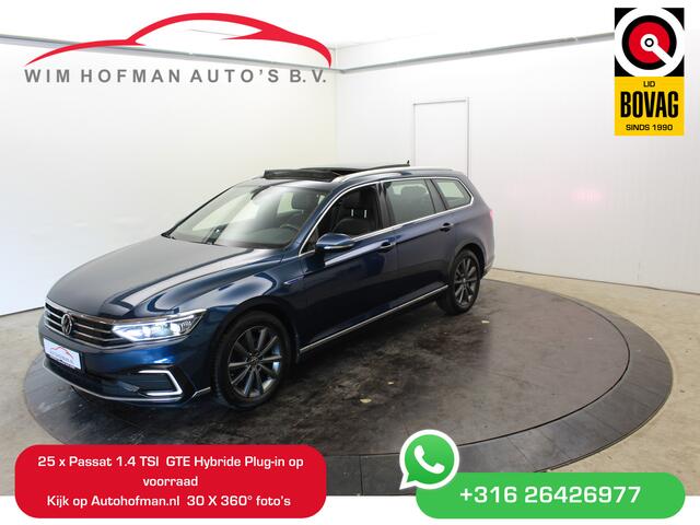 Volkswagen PASSAT GTE eLTrekh+aklep zwarte hemel vol leder Virtual Disc Pro Navi Panodak